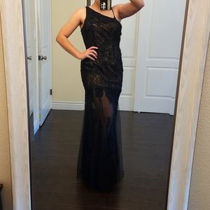 Adrianna Papell Formal Black Lace Dress size 10